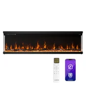 Klarstein EchoFlame Smart stenski električni kamin | 152 cm | 1800 W | 2 načina ogrevanja | 12 barv | Črn
