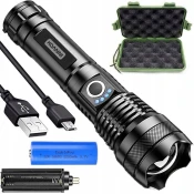 shumee MOČNA VOJAŠKA TAKTIČNA LED SVETILKA XHP50 ZOOM