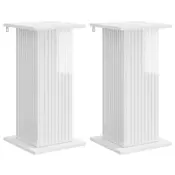 Stalak za biljke 2 pcs Bijela visokog sjaja 30,5 x 30 x 60,5 cm