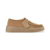 Clarks za moške. 26183437 Rjavi usnjeni čevlji Torview (46), Rjava, Ravna stran, Čipke, Priložnostno