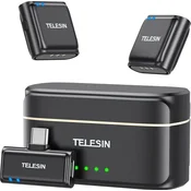 Mikrofon TELESIN bežicni kravata mikrofon + powerbank za telefone (USB-C)