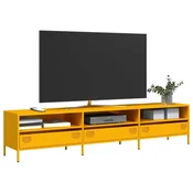 vidaXL TV omarica gorčično rumena 202x39x43,5 cm hladno valjano jeklo