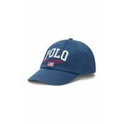 Otroška bombažna bejzbolska kapa Polo Ralph Lauren mornarsko modra barva, 322940810001