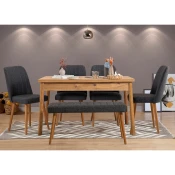 HANAH HOME Trpezarijski set Costa Atlantic Anthracite