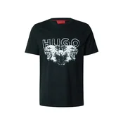 HUGO Majica Durro  črna / bela