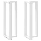 Vidaxl vidaXL Noge za barsko mizo, 2 kosa, bele, 40x35x(110-111) cm, jeklo