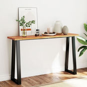 VIDAXL vidaXL Konzolna mizica z naravnim robom 140x40x80 cm akacija
