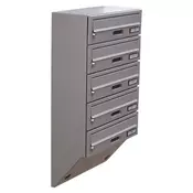 M37U modularni nabiralnik RAL 8 nabiralnikov Imenček + imenček RAL 9007 šedá