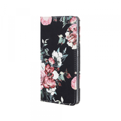Havana Trendy Flower preklopna torbica Samsung Galaxy A22 A226 5G - črno roza