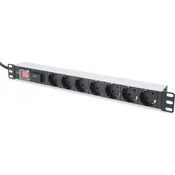 Razdelilna letev PDU 19 RACK 7xSchuko, 2m, aluminijasta