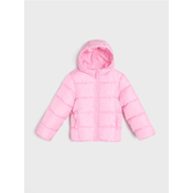 Sinsay - Kvitovana puffer jakna sa kapuljacom - pastelno roze