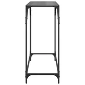 Konzolni stol s crnom staklenom površinom 80x35x81 cm celicni