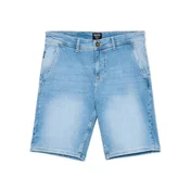 Cropp - Denim kratke hlače z učinkom pranja - modra