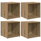Vidaxl Komplet TV omaric 4 szt. Umetni hrast 37 x 35 x 37,5 cm