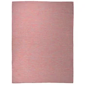 Vidaxl Zunanja preproga ploščato tkanje 120x170 cm rdeča