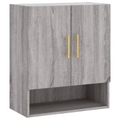 MAISON CHIC Stenska omarica - Zidna omarica siva sonoma 60x31x70 cm inženirski les iu1155, (22063034)