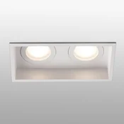 FARO BARCELONA Hyde vgradna svetilka, 2-svetlobna IP44 v beli barvi - Hodnik - Sodobni - bela - Kovina