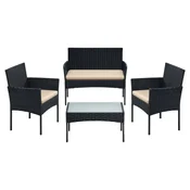 Songmics Set vrtnega pohištva 3-delni 565x545x815 cm rjav