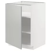 METOD Podni element s policama, bela/Havstorp svetlosiva, 60x60 cm