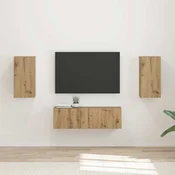 Set zidnog ormarica za TV Zidne 4 pcs Umjetnicki hrast