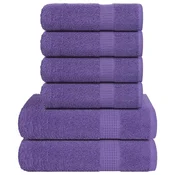 vidaXL vidaXL 6-delni komplet brisač FROGN vijoličen 360 g/m2, (5000208277)