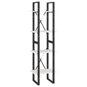 Ormaric za knjige s 4 razine bijeli 40x30x140 cm od borovine