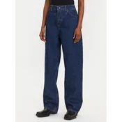 HUGO Jeans hlače Leni_B 50534157 Mornarsko modra Loose Fit