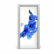 tulup.si Samolepilni tapete na vratih Modra orhideja 85x205 cm