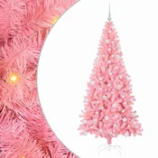 Vidaxl Božično drevo med 300 LED z stojalom Roza 180 cm PVC