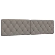 Vidaxl Blazina za vzglavje taupe 200 cm blago