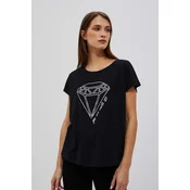 Marisse Womens T-Shirt L-Ts-4042 Black