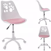 Dečja plastična stolica JOY sa mekim sedištem - Belo/roze ( CM-976849 )