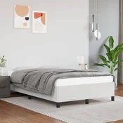shumee vidaXL Posteljni okvir bel 120x200 cm umetno usnje