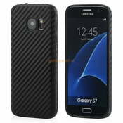 QULT silikonski ovitek za Samsung Galaxy S7 - karbon