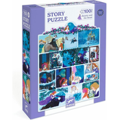DJECO Puzzle z zgodbo Lepotica in zver 100 kosov