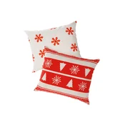 Set 2 prevlek za vzglavnik BOŽIČNI JELEN IN DREVESCE 40x50 cm