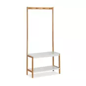 Northix Stojalo za oblačila s polico kovinsko 180x90x45 cm 50 kg črno