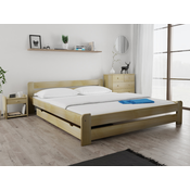 Postelja Laura 180 x 200 cm bor Posteljno dno: Z letvenim dnom, Vzmetnica: Vzmetnica Deluxe 10 cm
