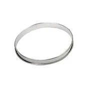 de Buyer Okrogli okvir 3091.12N, stainless steel, rounded top and bottom edges, stainless steel spring ring, smooth inner surface, diameter 12 cm, height 2 cm