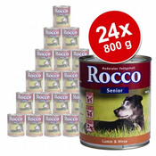 Ekonomično pakiranje: Rocco Senior 24 x 800 g - Janjetina i proso