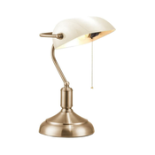 Brilagi - Stona lampa BANK OFFICE 1xE27/60W/230V mesing/bela