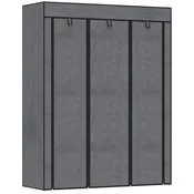 Homestar Omara tkanina omara z obešalniki 125x43x1625 cm siva