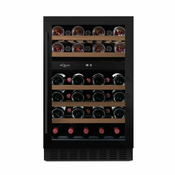 Dunavox vitrina za vino DAUF-38.100DB, podpultna, 38 boca, 2 zone, crna