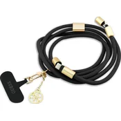 Guess Crossbody trak 4G Charm z USB-C/USB-C polnilnim kablom črn