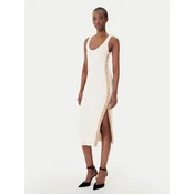 Elisabetta Franchi Pletena obleka AM-03S-61E2 Bež Regular Fit