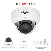 KJB PoE dome IP kamera 5 MP z mikrofonom, objektiv 2,8 mm