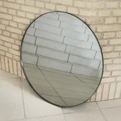 AYTM ogledalo Circum, prozorno/črno, O 70 cm, steklo, MDF les - Dizajn - prozoren, črn