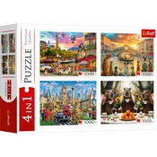 Trefl Puzzle 4x1000 Poslikana mesta + Kapibare