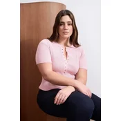 Trendyol Curve Ženska bluza Tbbss26Af00018, Roze