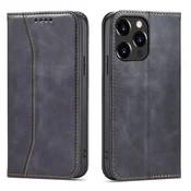 Hurtel Magnet Fancy ovitek z denarnico in oporo za iPhone 14 Pro, črn